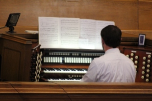 Edmund Connolly at the organ